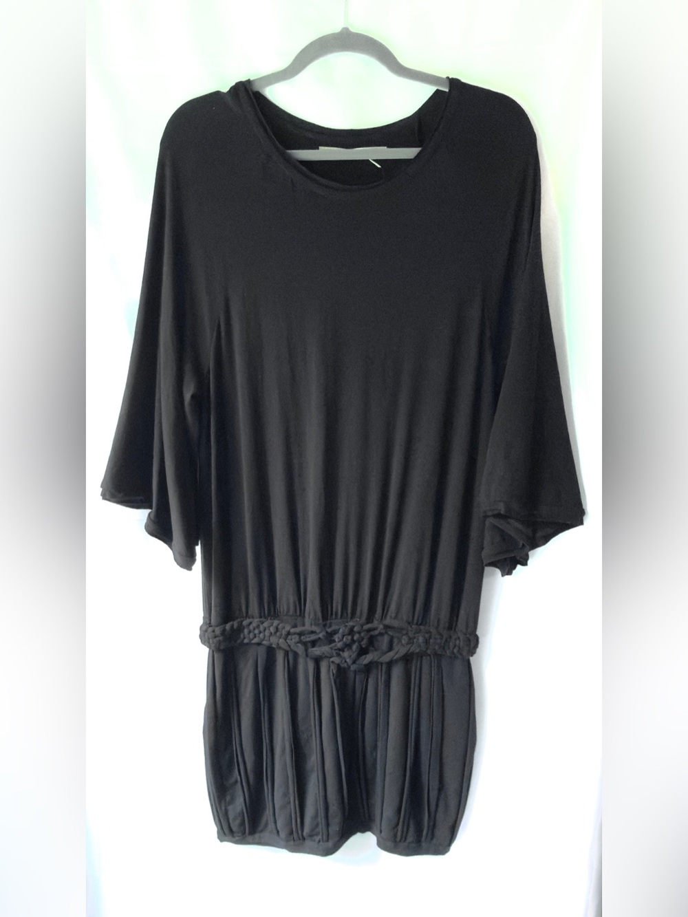 Max Studio Black Mini Dress with Braided Drop Waist